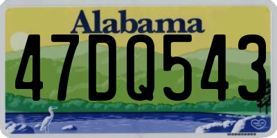 AL license plate 47DQ543