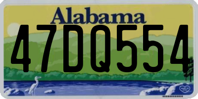 AL license plate 47DQ554