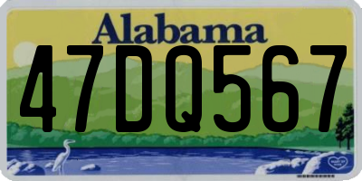 AL license plate 47DQ567