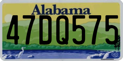 AL license plate 47DQ575