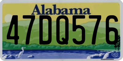 AL license plate 47DQ576