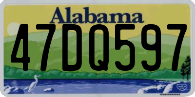 AL license plate 47DQ597