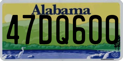 AL license plate 47DQ600