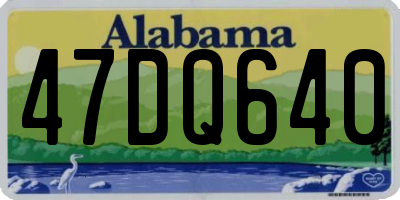 AL license plate 47DQ640