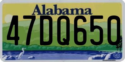 AL license plate 47DQ650