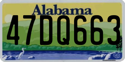 AL license plate 47DQ663