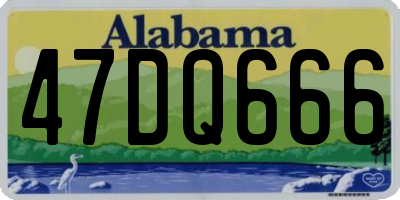 AL license plate 47DQ666