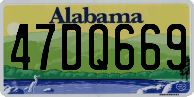 AL license plate 47DQ669