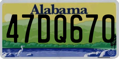 AL license plate 47DQ670