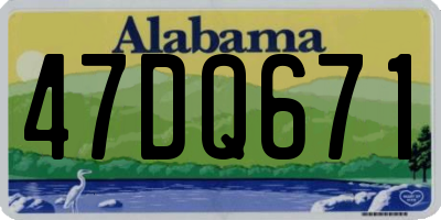 AL license plate 47DQ671