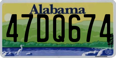 AL license plate 47DQ674