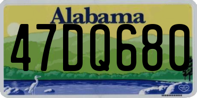 AL license plate 47DQ680