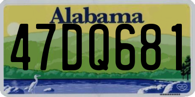 AL license plate 47DQ681
