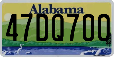 AL license plate 47DQ700