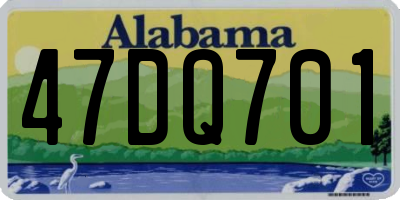 AL license plate 47DQ701