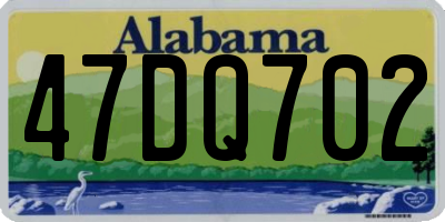 AL license plate 47DQ702