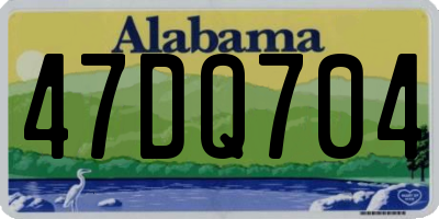 AL license plate 47DQ704