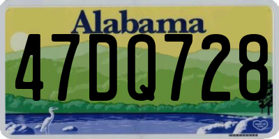 AL license plate 47DQ728