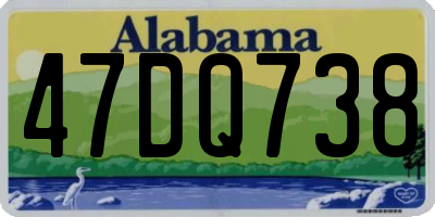 AL license plate 47DQ738