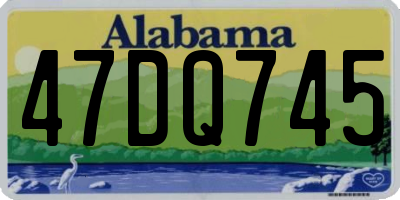AL license plate 47DQ745