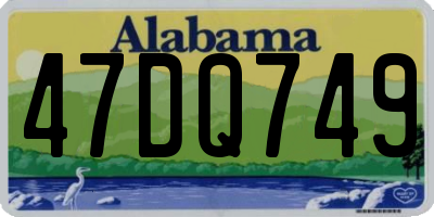 AL license plate 47DQ749