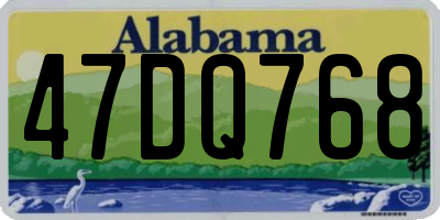 AL license plate 47DQ768