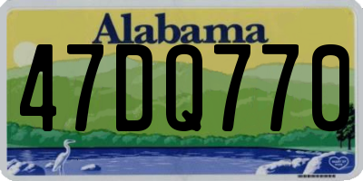 AL license plate 47DQ770