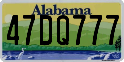 AL license plate 47DQ777