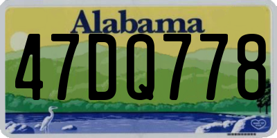 AL license plate 47DQ778