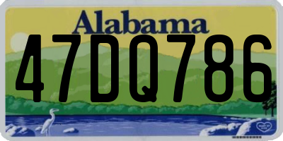 AL license plate 47DQ786