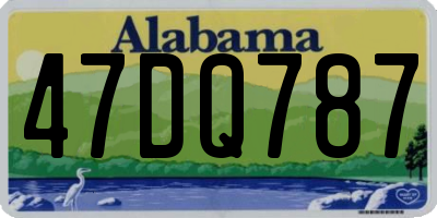 AL license plate 47DQ787