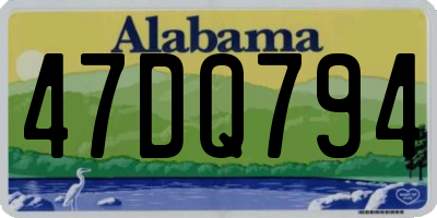 AL license plate 47DQ794