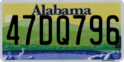 AL license plate 47DQ796