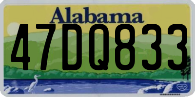 AL license plate 47DQ833