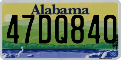 AL license plate 47DQ840