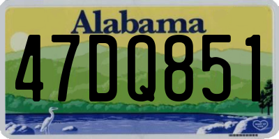 AL license plate 47DQ851