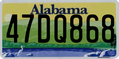 AL license plate 47DQ868