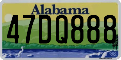 AL license plate 47DQ888