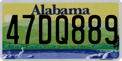 AL license plate 47DQ889