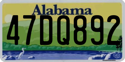 AL license plate 47DQ892