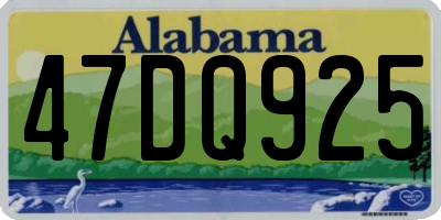 AL license plate 47DQ925