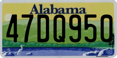 AL license plate 47DQ950