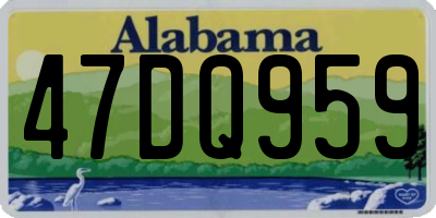 AL license plate 47DQ959