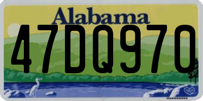 AL license plate 47DQ970