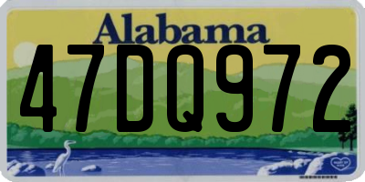 AL license plate 47DQ972