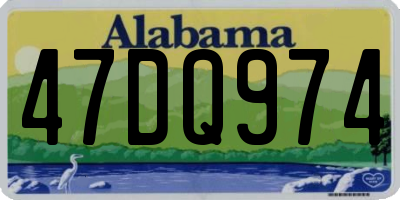 AL license plate 47DQ974