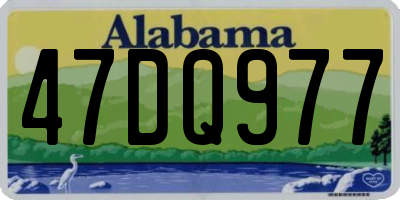 AL license plate 47DQ977