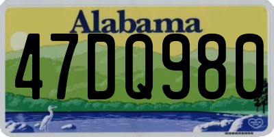 AL license plate 47DQ980