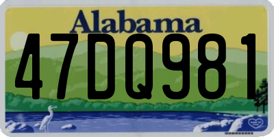 AL license plate 47DQ981