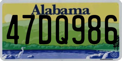 AL license plate 47DQ986